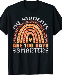 100 Days of school My Students Are 100 Days Smarter Leopard Tee Shirt