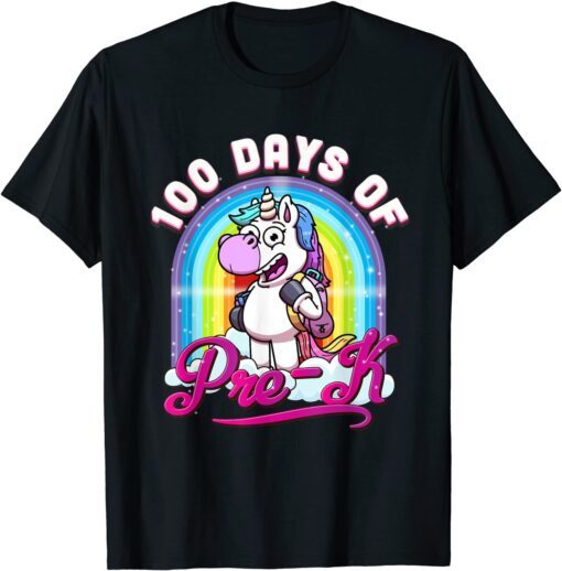 100th Day Of Pre-K Teacher 100 Days Smarter Tee Shirt