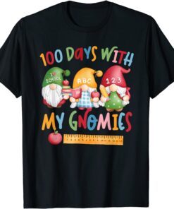 100th Day Of School Gnome 100 Days with My Gnomies Tee Shirt