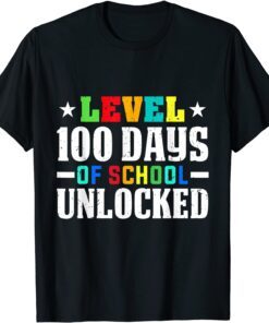 100th Day of School Level 100 Days Of School Unlocked Gamer Tee Shirt