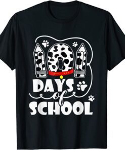 101 Days Of School Dalmatian Dog 100 Days Smarter T-Shirt