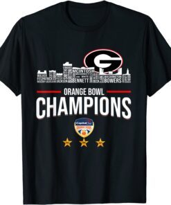 2021-2022 Georgia Orange bowl national Merch Champions Tee Shirt