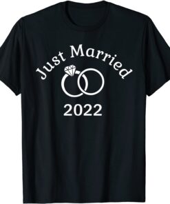 2022 Wedding Ring Matching Couple Just Married Tee Shirt