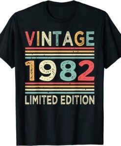 40th Birthday Vintage 1982 Limited Edition 40 Years Old Tee Shirt