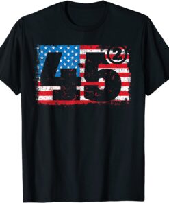 45 2 Squared USA Flag 2020 Election Trump Republican Tee Shirt