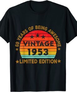 69 Year Old Vintage 1953 Limited Edition 70th Birthday T-Shirt