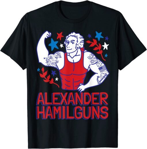 Alexander Hamilguns Hamilton 4th Of July Gym Instructor Tee Shirt