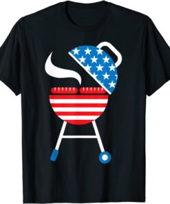 America Barbeque 4th Of July USA Flag Merica Dad Tee Shirt