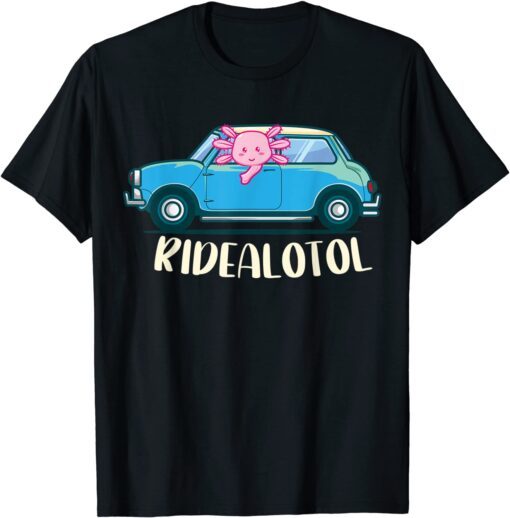 Anime Kawaii Car Graphic Axolotl Tee Shirt