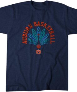 Auburn Basketball Peacock Tee Shirt