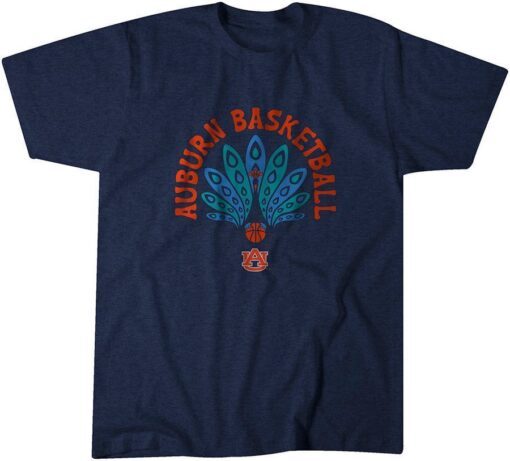 Auburn Basketball Peacock Tee Shirt