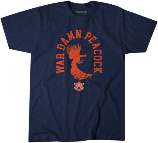 Auburn Basketball: War Damn Peacock Tee Shirt