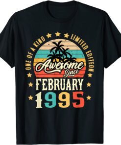 Awesome Since February 1995 Vintage 27th Birthday Tee Shirt