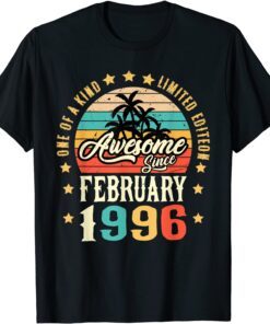 Awesome Since February 1996 Vintage 26th Birthday Tee Shirt