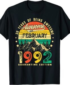 Awesome Since February 30th Birthday 30 Years Old T-Shirt