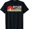 Baseball Inspired The pitcher Vintage Sunset Pitcher Basebal Tee Shirt