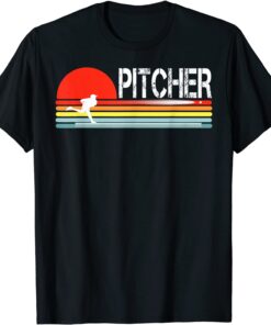 Baseball Inspired The pitcher Vintage Sunset Pitcher Basebal Tee Shirt