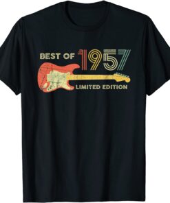 Best of 1957 Birthday - Guitar lovers 65th Birthday Tee Shirt