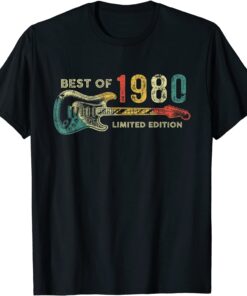 Best of 1980 Birthday - Guitar Player 42th Birthday Tee Shirt