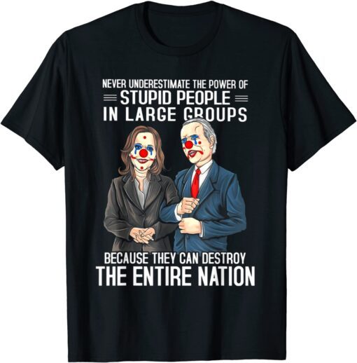 Biden Clown Because They Can Destroy The Entire Nation Tee Shirt