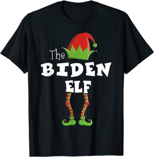 Biden Elf Xmas Pajama Tee Shirt