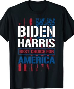 Biden Harris Best Choice For America USA Flag Tee Shirt