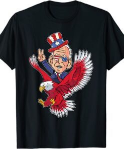 Biden Riding Eagle 4th Of July Patriotic American President Tee Shirt