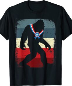 Bigfoot Medal Of Honor Retro 4th Of July Sasquatch Tee Shirt