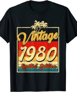 Birthday 42 Year Old Vintage 1980 Limited Edition 42nd Birthday Tee Shirt