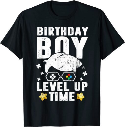 Birthday Boy Level Up Time Gamer Birthday Tee Shirt