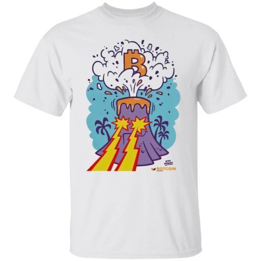 Bitcoin volcano Tee shirt