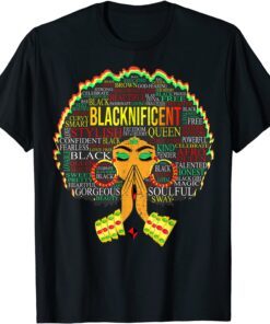 Black History Month Melanin Women Blacknificent Sista Queen Tee Shirt