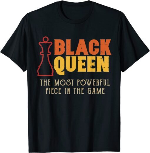 Black Queen Most Powerful Chess African American Tee Shirt