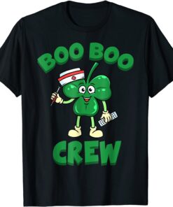 Boo Boo Crew Nurse St Patrick's Day Shamrock Green Lucky Tee Shirt