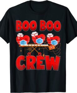 Boo Boo Crew Valentine's Day 2022 Heart Nurse Wearing Mask Tee Shirt