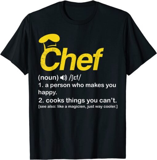 Chef Definition Tee Cook Cooking Tee Shirt