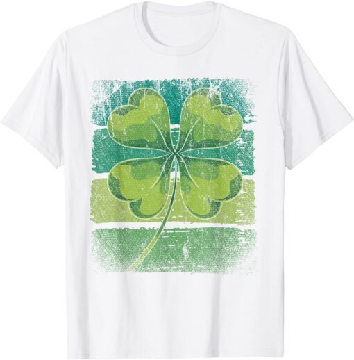 Clover Irish Lucky Four Leaf Ireland Shamrock Tee Shirt