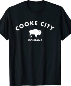 Cooke City Montana Buffalo - Backcountry Skiing & Sledding Tee Shirt