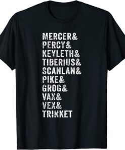 Dungeons First Campaign List Characters Apparel Dragons Tee Shirt