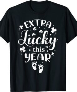 Extra Lucky This Year St Patricks Day Pregnancy Announcement Tee Shirt