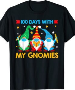 Face Mask Gnomes Squad 100 Days of School Tee Shirt