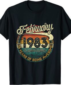 February 1983 39th Birthday 39 Years Old Tee Shirt