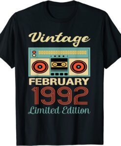 February 1992 30th Birthday Cassette Tape Vintage Tee Shirt