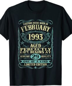 February 1993 29th Birthday 29 Year Old Tee Shirt