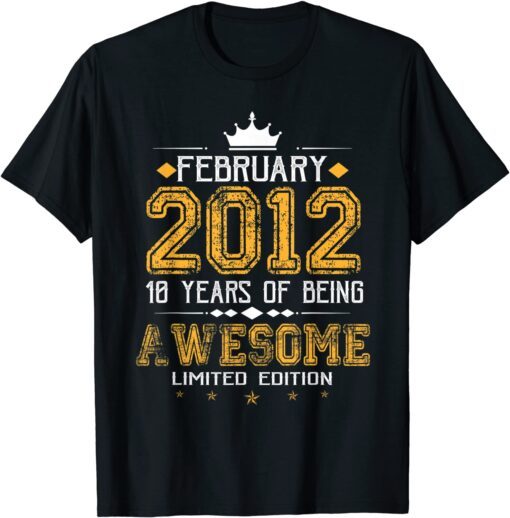 February 2012 10 Years Of Being Awesome Limited Edition Tee Shirt