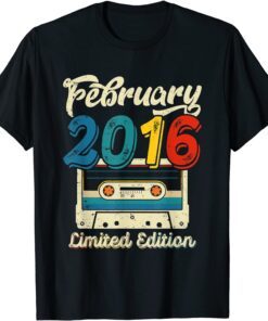 February 2016 Cassette Tape 6th Birthday Decorations T-Shirt