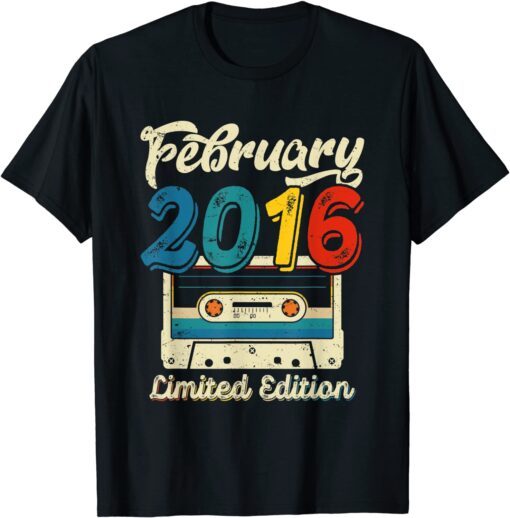 February 2016 Cassette Tape 6th Birthday Decorations T-Shirt