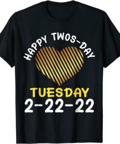 February 2nd 2022 2-22-22 School Retro Happy Twosday 2022 Tee Shirt