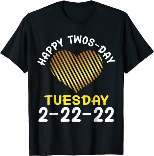 February 2nd 2022 2-22-22 School Retro Happy Twosday 2022 Tee Shirt