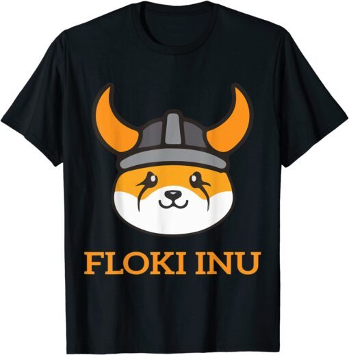 Floki Inu Coin Crypto Token Cryptocurrency Blockchain Wallet Tee Shirt